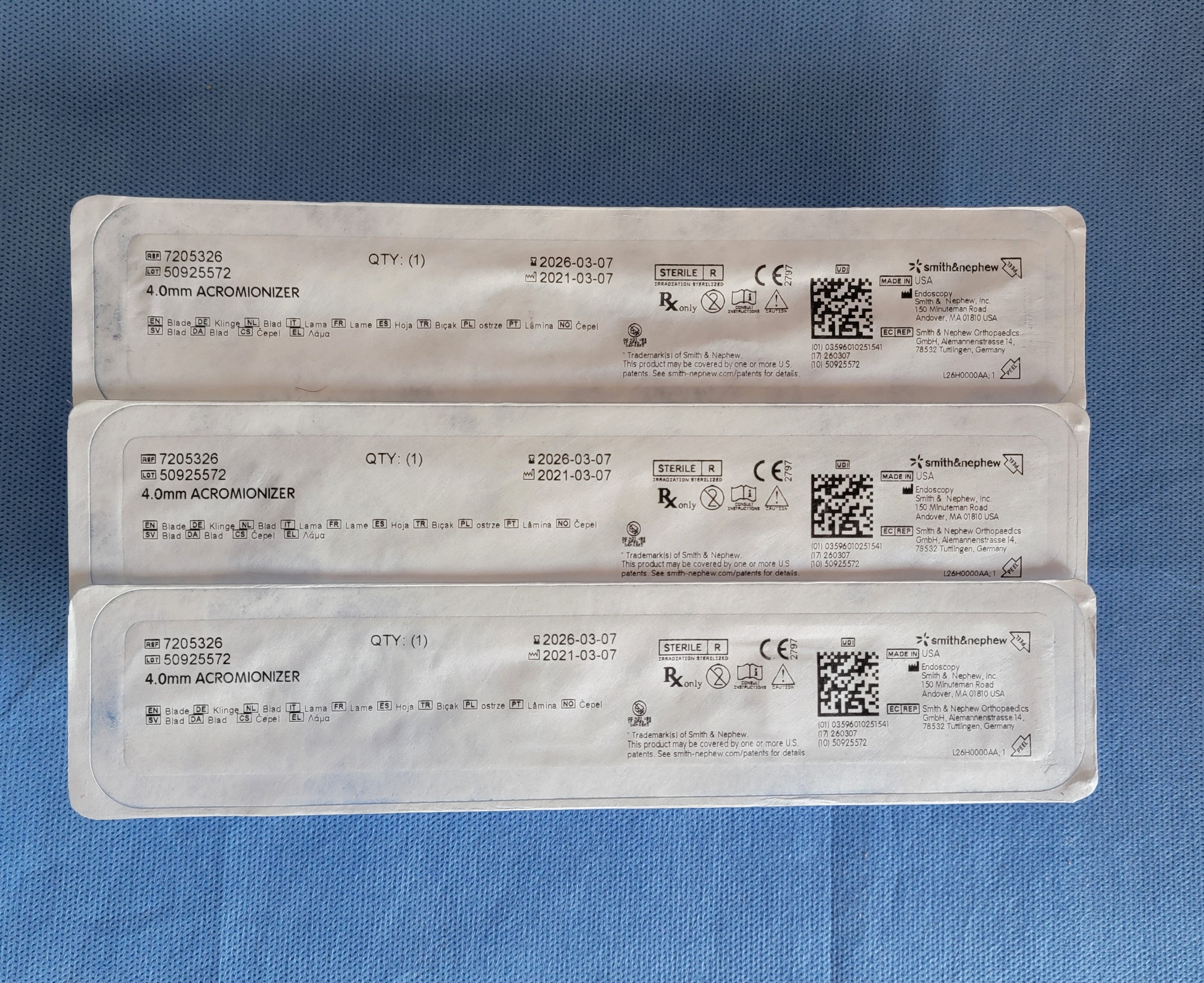 Smith & Nephew DYONICS 4.0mm Acromionizer Burr 7205326 (2026 bundle of 3) Smith & Nephew DYONICS 4.0mm Acromionizer Burr 7205326 (2026 bundle of 3)